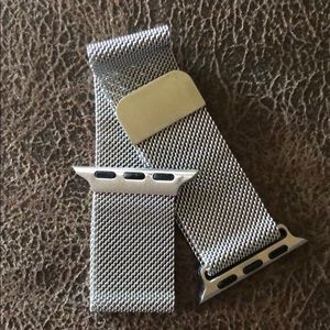 Silver mesh loop smart watch band 38mm